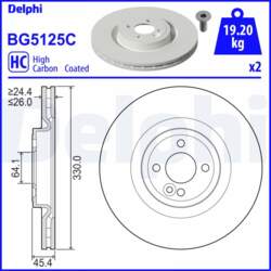 Bremžu diski DELPHI BG5125C