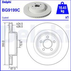 Bremžu diski DELPHI BG9199C