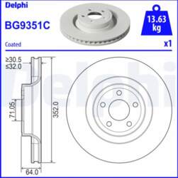 Bremžu diski DELPHI BG9351C