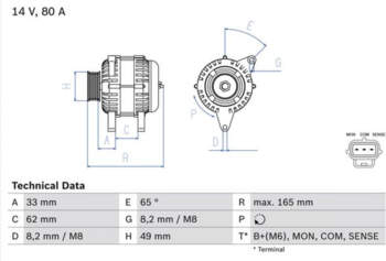 Ģenerators BOSCH 0 986 044 671