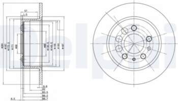 Bremžu diski DELPHI BG2103
