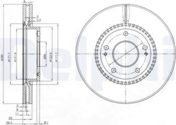 Bremžu diski DELPHI BG3861C