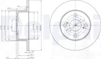 Bremžu diski DELPHI BG4050