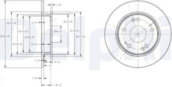 Bremžu diski DELPHI BG4118C