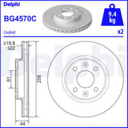 Bremžu diski DELPHI BG4570C