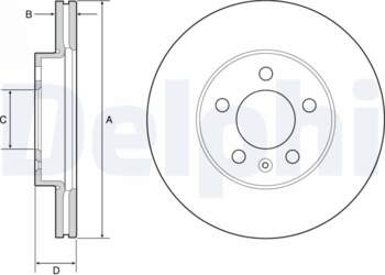 Bremžu diski DELPHI BG4963C