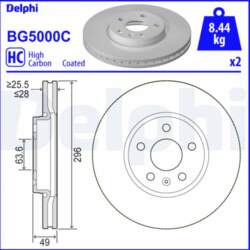 Bremžu diski DELPHI BG5000C