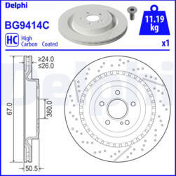 Bremžu diski DELPHI BG9414C
