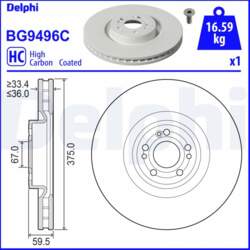 Bremžu diski DELPHI BG9496C