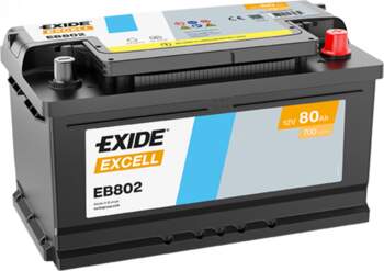 Akumulators EXIDE Excell EB802 80Ah 700A