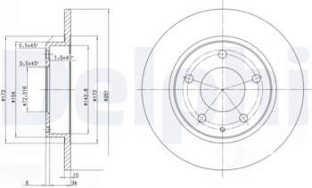 Bremžu diski DELPHI BG2806
