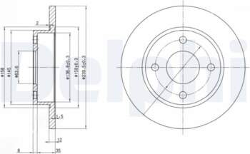Bremžu diski DELPHI BG3055