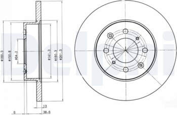 Bremžu diski DELPHI BG3262
