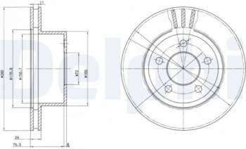 Bremžu diski DELPHI BG3533