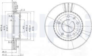 Bremžu diski DELPHI BG4015