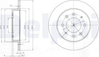 Bremžu diski DELPHI BG4017