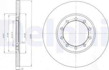 Bremžu diski DELPHI BG4075