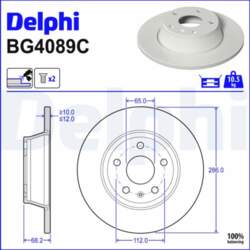 Bremžu diski DELPHI BG4089C