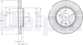 Bremžu diski DELPHI BG4092C