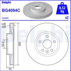 Bremžu diski DELPHI BG4094C