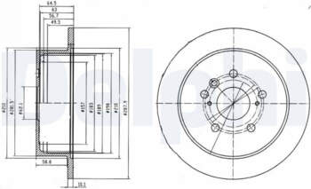 Bremžu diski DELPHI BG4180