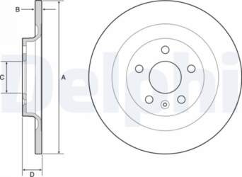 Bremžu diski DELPHI BG4966C