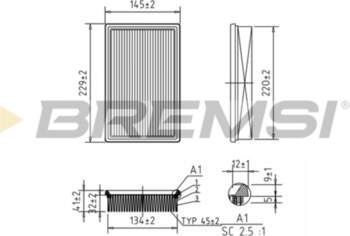 Gaisa filtrs BREMSI FA0600