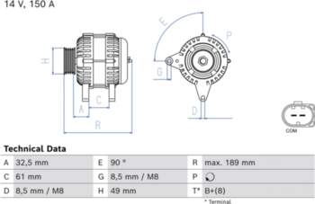 Ģenerators BOSCH 0 986 085 680