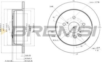 Bremžu diski BREMSI CD7380S