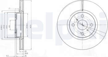 Bremžu diski DELPHI BG4054