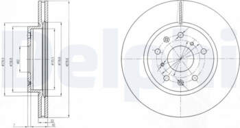 Bremžu diski DELPHI BG4093C