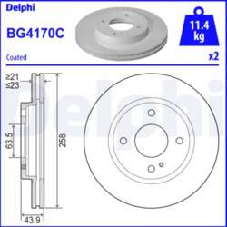 Bremžu diski DELPHI BG4170C