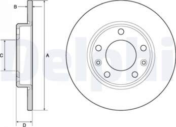 Bremžu diski DELPHI BG4670C