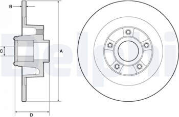 Bremžu diski DELPHI BG9135RS