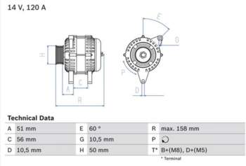 Ģenerators BOSCH 0 986 044 030