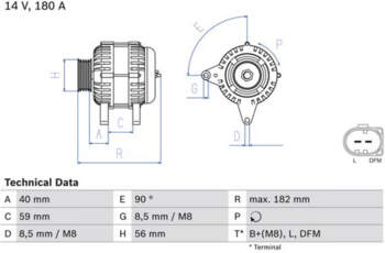 Ģenerators BOSCH 0 986 045 340