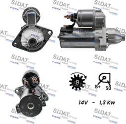 Starteris SIDAT S12VA0017A2