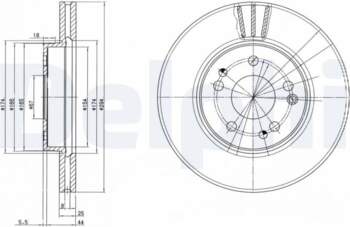 Bremžu diski DELPHI BG2772