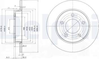 Bremžu diski DELPHI BG4025C