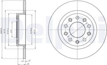 Bremžu diski DELPHI BG4315