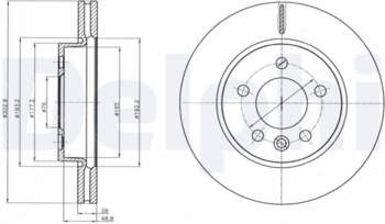 Bremžu diski DELPHI BG4343C
