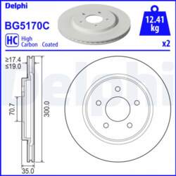 Bremžu diski DELPHI BG5170C