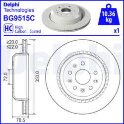 Bremžu diski DELPHI BG9515C