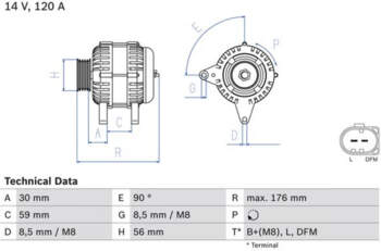 Ģenerators BOSCH 0 986 042 830
