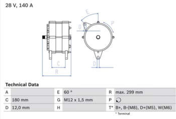 Ģenerators BOSCH 0 986 044 060