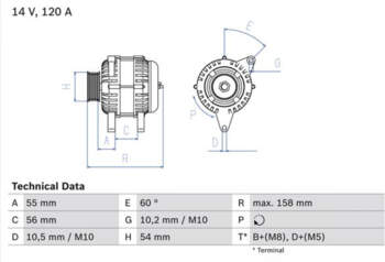 Ģenerators BOSCH 0 986 044 410