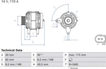 Ģenerators BOSCH 0 986 082 940