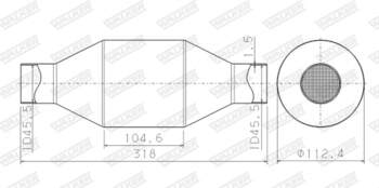 Katalizators, universāls WALKER 65200