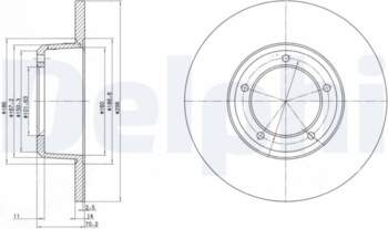 Bremžu diski DELPHI BG2297