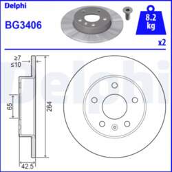 Bremžu diski DELPHI BG3406